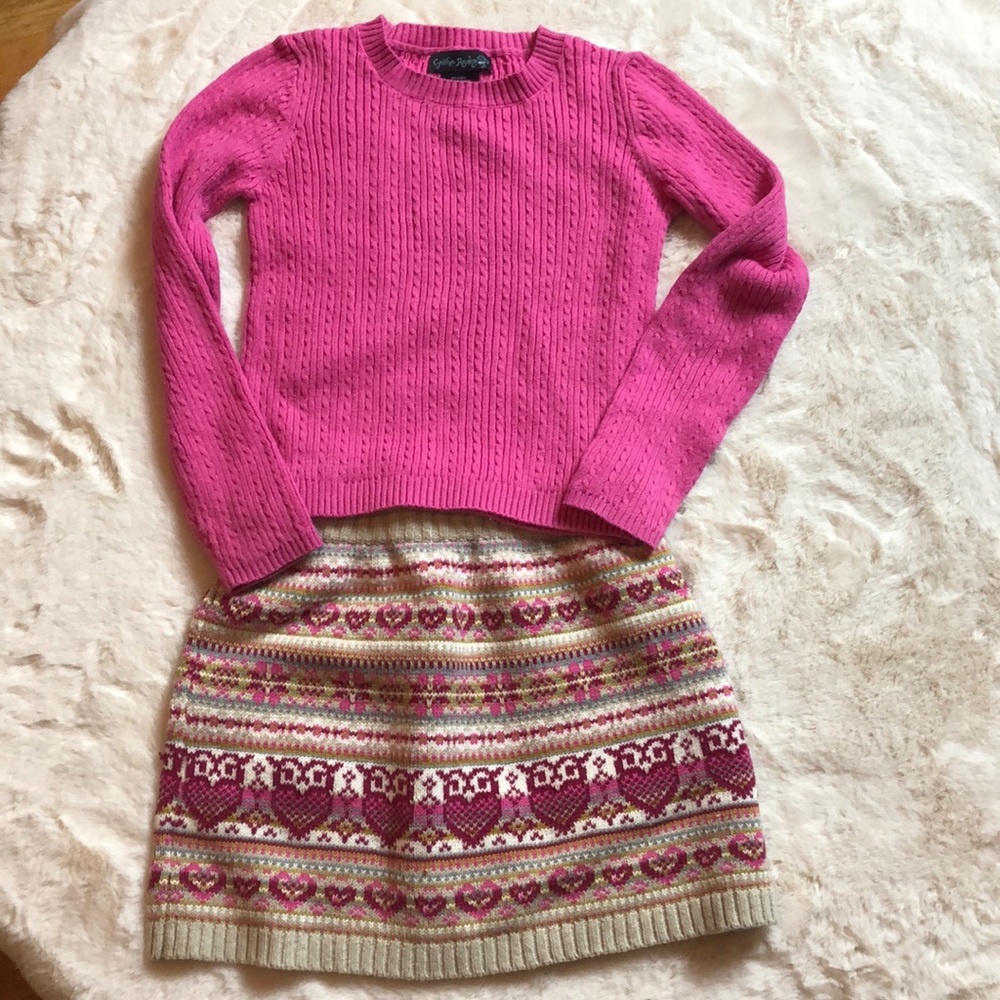 Matching skirt and sweater